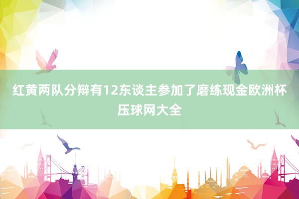 红黄两队分辩有12东谈主参加了磨练现金欧洲杯压球网大全