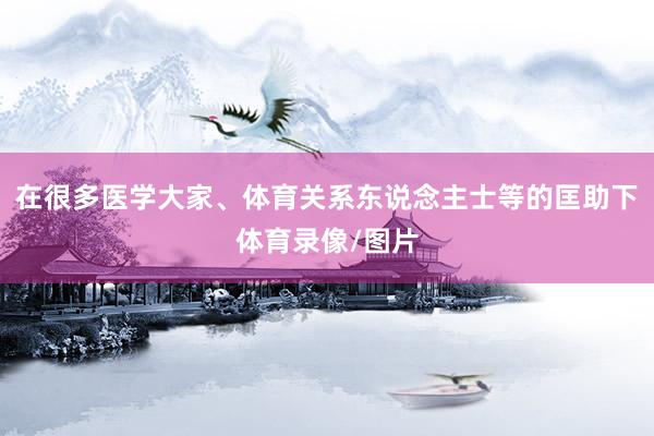 在很多医学大家、体育关系东说念主士等的匡助下体育录像/图片