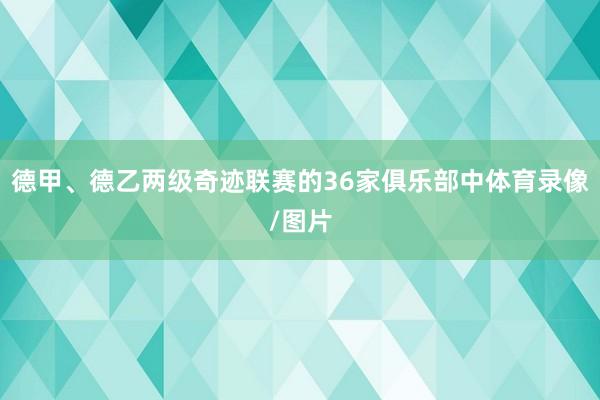 德甲、德乙两级奇迹联赛的36家俱乐部中体育录像/图片