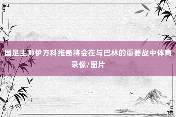 国足主帅伊万科维奇将会在与巴林的重要战中体育录像/图片